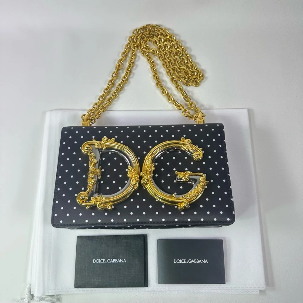 NEW Dolce & Gabbana Small DG Satin Baroque Crossbody Bag - Picture 2 of 12
